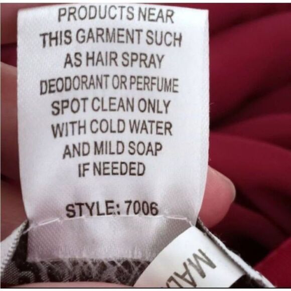 POLLY U.S.A. BY NEBLIN DK. RED HALTER FORMAL DRESS SZ.XXL EUC. - Picture 8 of 8